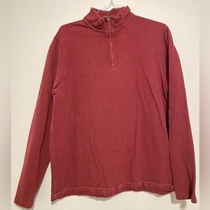 J Crew long-sleeve 1/4 Zip sweater. XL. Maroon/red.